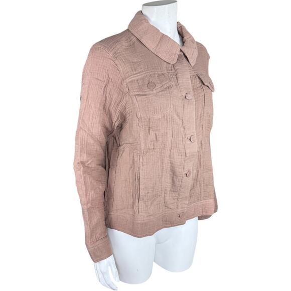 Isaac Mizrahi Live! Bridgehampton Cotton Gauze Jacket Pure Cone 2X NWOT - Picture 6 of 13